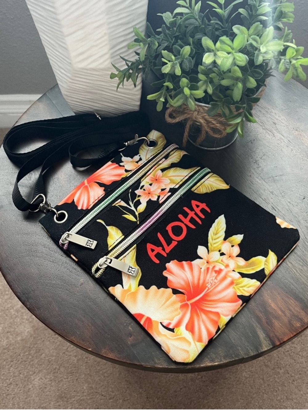 ROBIN RUTH NWOT Aloha Rainbow Zipper Crossbody Passport Bag